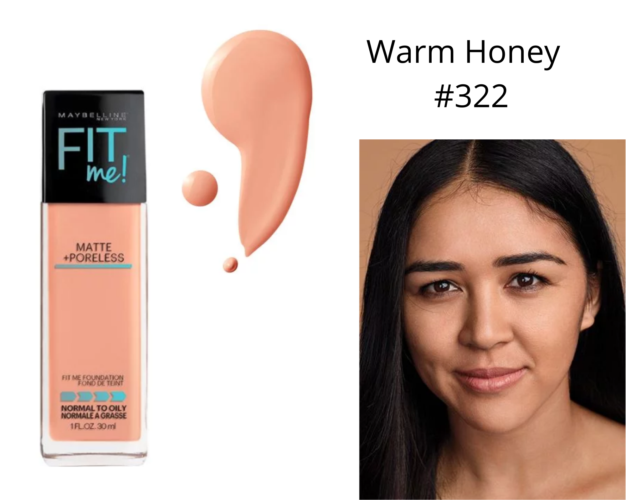Maybelline Fit Me matte Poreless Foundation in 322 "Warm Honey" image 0