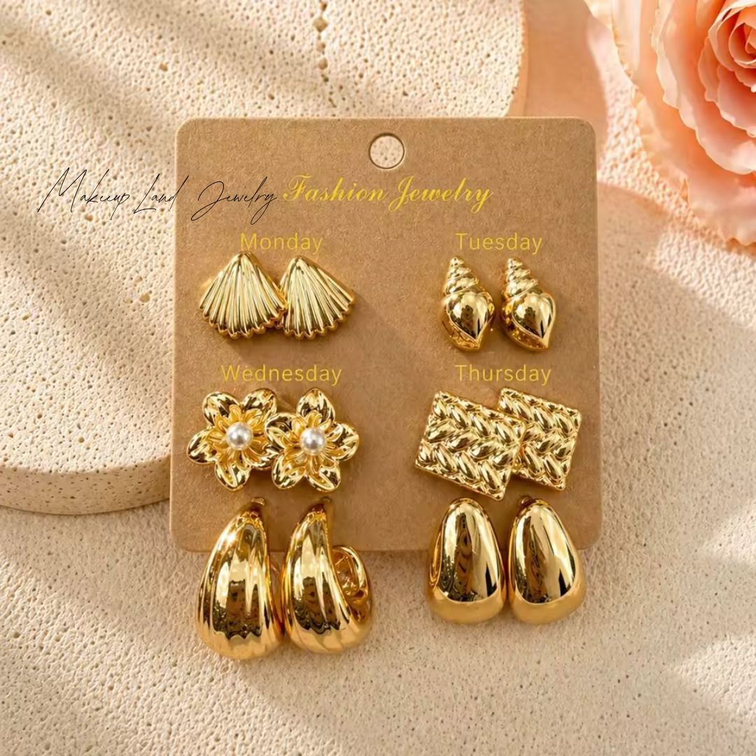 Women's C Shape Multipack Earrings