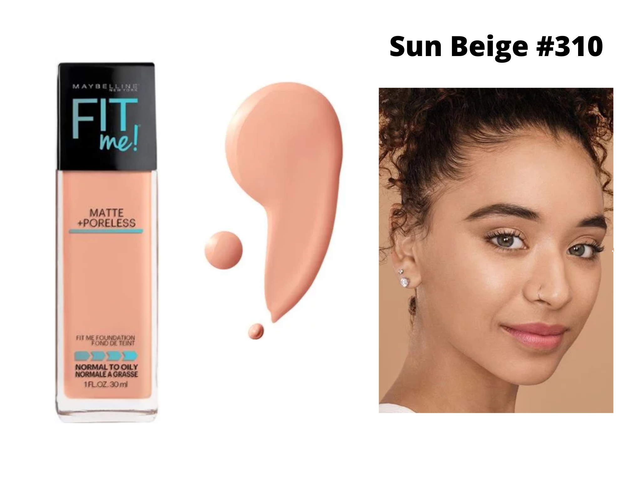 Maybelline Fit Me matte poreless foundation "Sun Beige" image 0