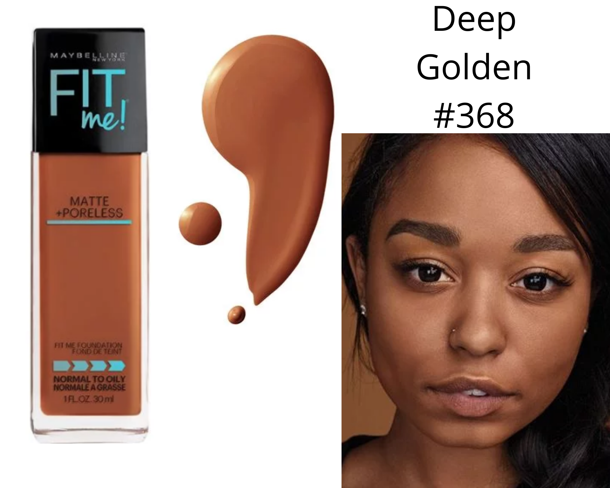 Maybelline Fit Me Matte poreless foundation"Deep Golden" image 0
