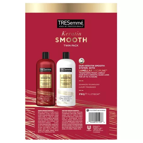 TRESemme Keratin Smooth Shampoo and Conditioner 28Fl Oz  image 2