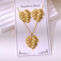 Gold Plated Earrings and Necklace Set