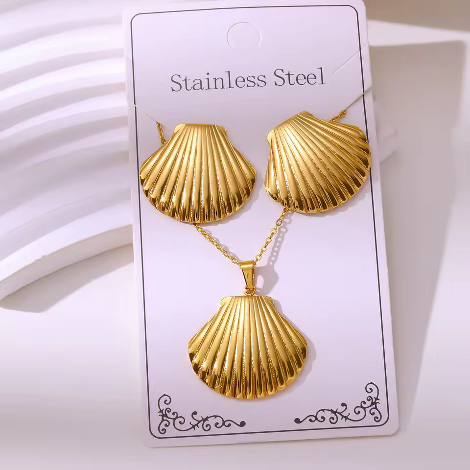 Stainless Steel Earring and Necklace
