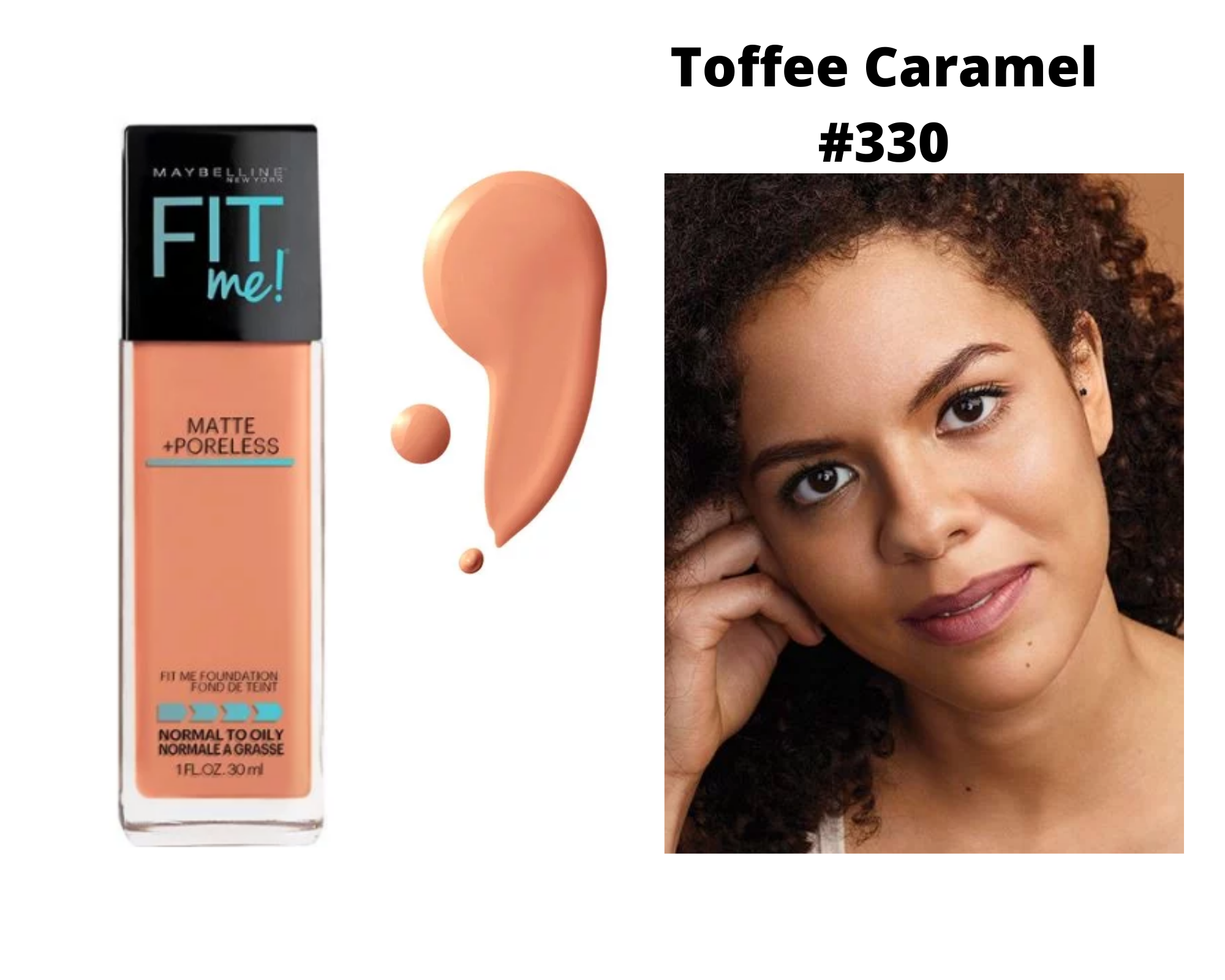 Maybelline Fit Me Matte Poreless Foundation "Toffee Caramel" image 0