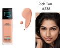 maybelline Fit me matte poreless foundation "Rich Tan" image 0