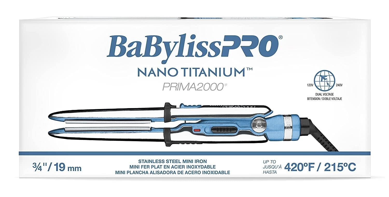 BabylissPRO Nano Titanium 3/4" Hair Straightening  Iron image 0