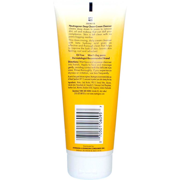Neutrogena Deep Clean Cream Cleanser "Oil Free" image 1